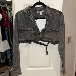 [Urban Outfitters] distressed open back top Size S
